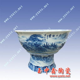 陶瓷鱼缸 手绘大缸价格 厂家 图片